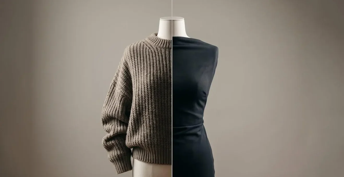 Démonstration visuelle de l'équilibre des volumes dans une tenue printemps