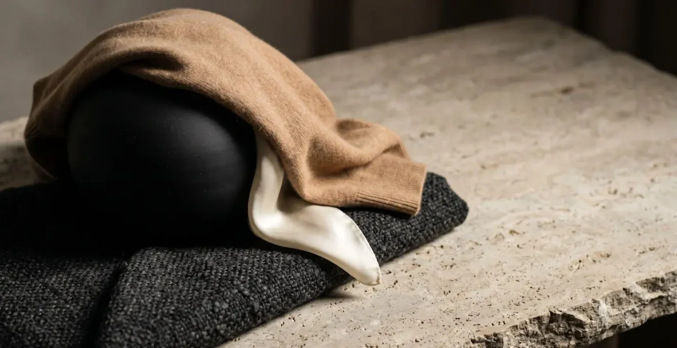 Jeu de textures illustrant la différence entre minimalisme chic et monotonie terne dans la mode française